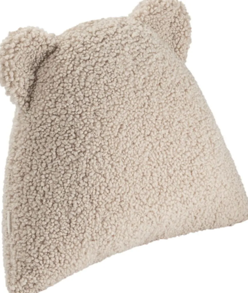 Coussin ourson en sherpa bouclé biscuit 35cm Cushion - Wigiwama