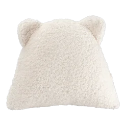 Coussin ourson en sherpa bouclé blanc 35cm Cushion - Wigiwama
