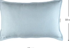 Coussin rectangulaire en oléfine azure 55x33cm - Wigiwama