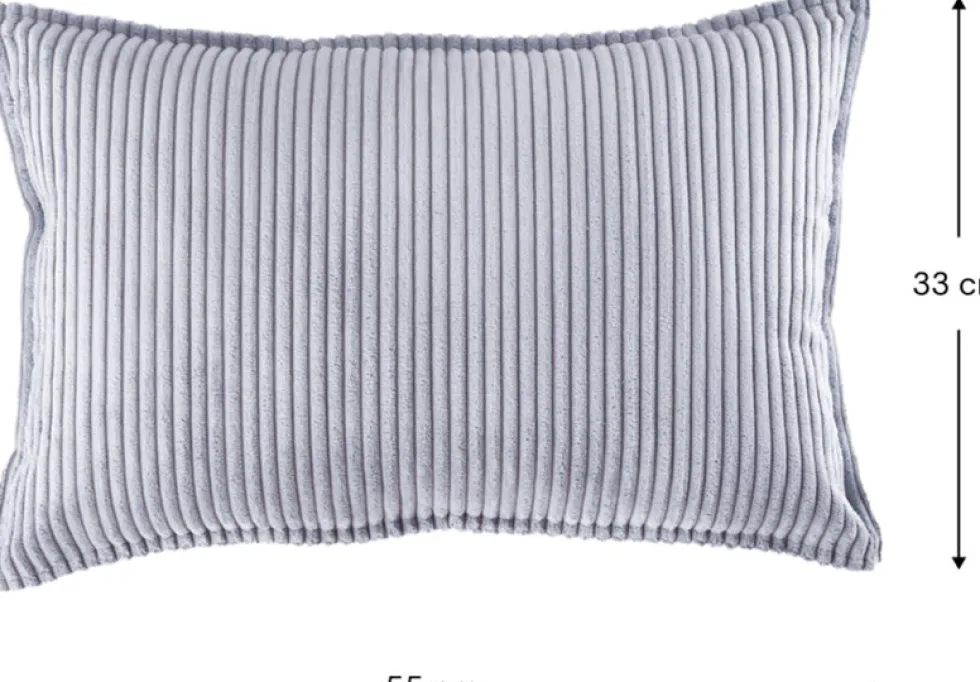 Coussin rectangulaire en velours côtelé blueberry 55x33cm Bolster - Wigiwama