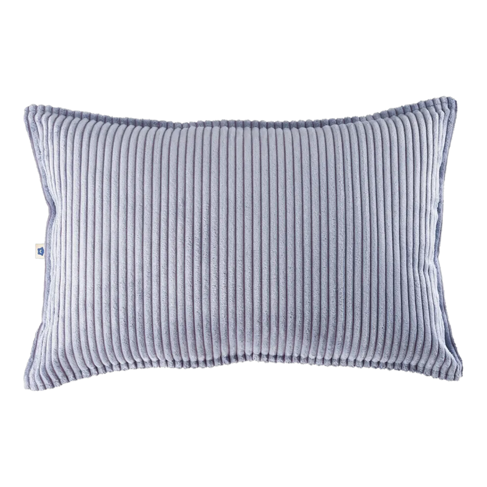 Coussin rectangulaire en velours côtelé blueberry 55x33cm Bolster - Wigiwama