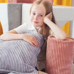 Coussin rectangulaire en velours côtelé blueberry 55x33cm Bolster - Wigiwama