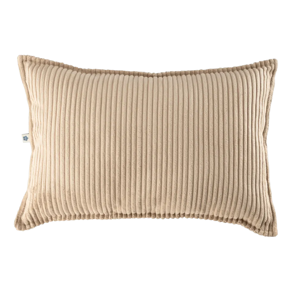 Coussin rectangulaire en velours côtelé brown sugar 55x33cm Bolster - Wigiwama