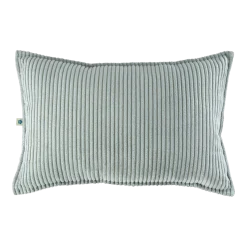 Coussin rectangulaire en velours côtelé peppermint green 55x33cm Bolster - Wigiwama