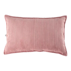 Coussin rectangulaire en velours côtelé rose 55x33cm Bolster - Wigiwama