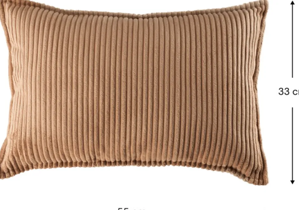 Coussin rectangulaire en velours côtelé toffee 55x33cm Bolster - Wigiwama
