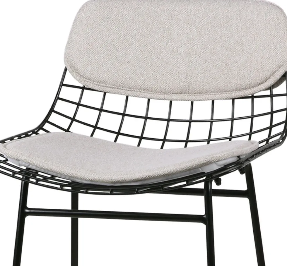 Coussins gris clairs pour tabouret de bar Wire - HKliving