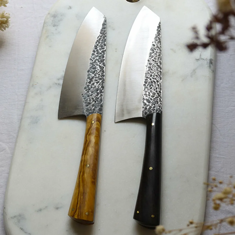 Couteau de chef en bois d'ébène et inox Z40 29 cm Enzo - Atelier Miguel