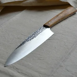 Couteau de chef en bois d'olivier et inox Z40 29 cm Big tom - Atelier Miguel