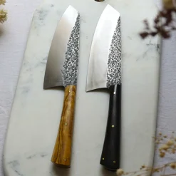 Couteau de chef en bois d'olivier et inox Z40 29 cm Enzo - Atelier Miguel