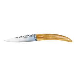 2 Couteaux de table en bois d'olivier et inox Z40 21,5 cm Amaury - Atelier Miguel