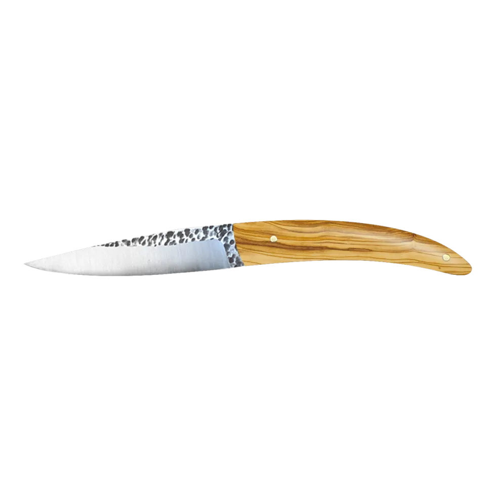 2 Couteaux de table en bois d'olivier et inox Z40 21,5 cm Amaury - Atelier Miguel