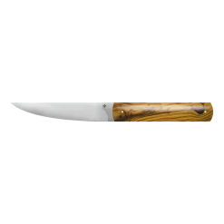 2 Couteaux de table en bois d'olivier et inox Z40 21,5 cm Marta - Atelier Miguel