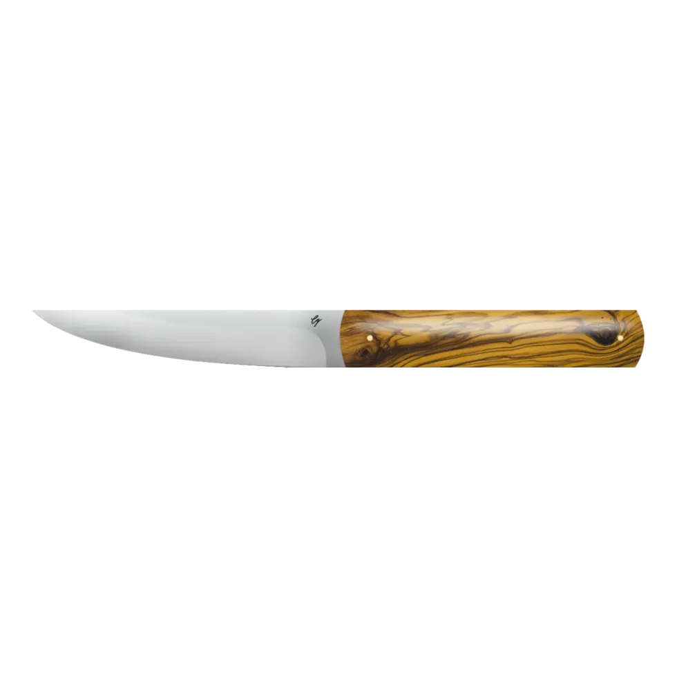 2 Couteaux de table en bois d'olivier et inox Z40 21,5 cm Marta - Atelier Miguel