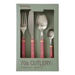 Couvert en acier rose framboise 70s cutlery - HKliving
