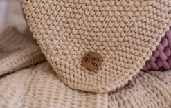 Couverture sensorielle pour nouveau-né beige 70x50cm - Happy Moses