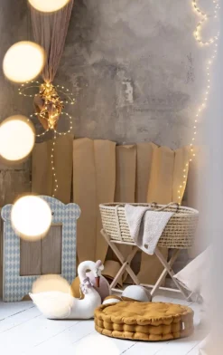 Couverture sensorielle pour nouveau-né beige 70x50cm - Happy Moses