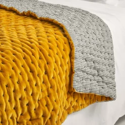 Couvre-Lit Matelassé Malo Jaune Moutarde - Madura