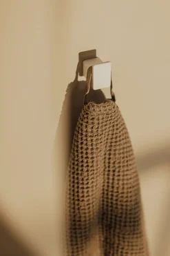 6 crochets à vêtements carré en acier blanc 3cm Palo - Metallbude