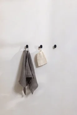 6 crochets à vêtements rond en acier noir 3cm Palo - Metallbude