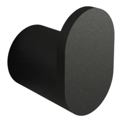 3 crochets à vêtements rond en acier noir 3cm Palo - Metallbude