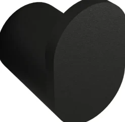 3 crochets à vêtements rond en acier noir 3cm Palo - Metallbude