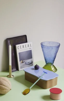 2 Cuillères de service en verre orange et vert Crave - Hübsch
