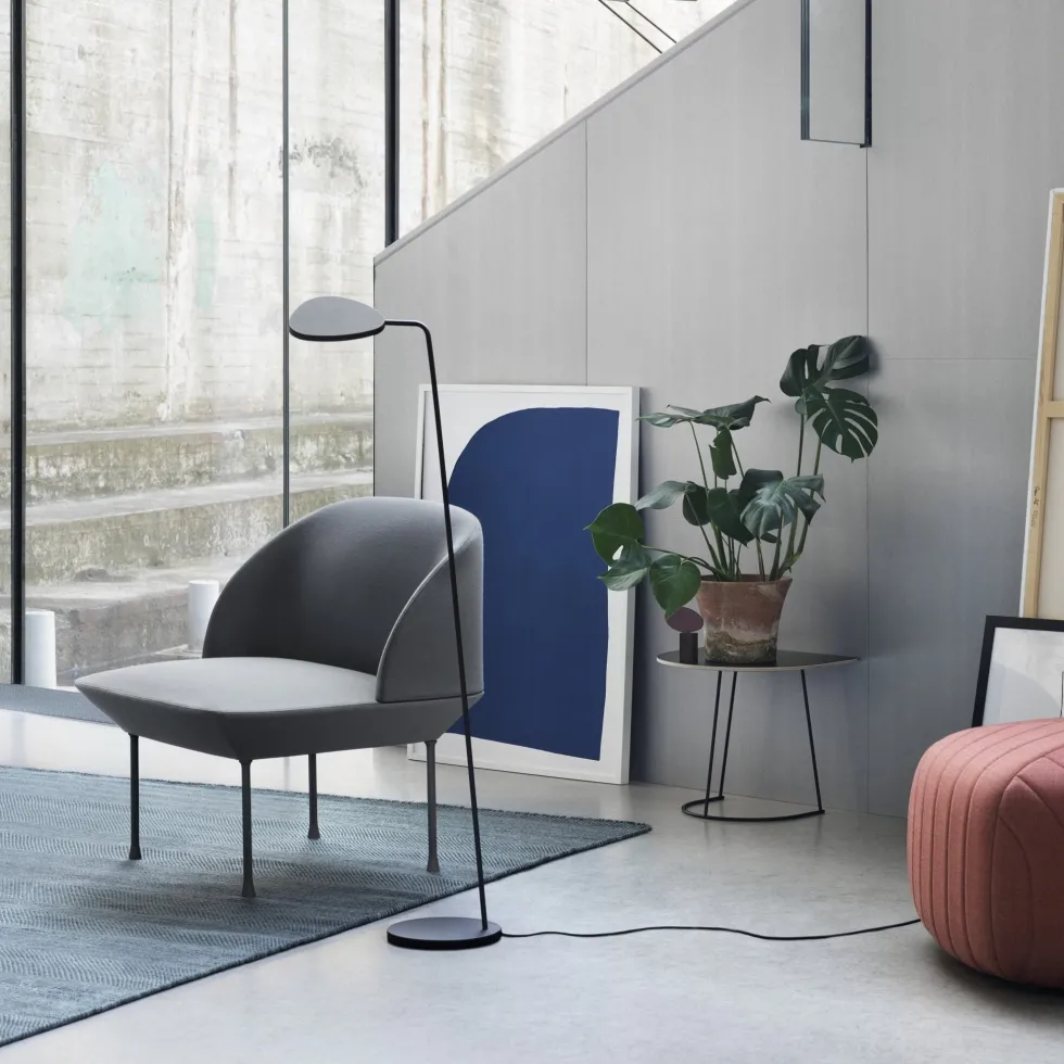 Demie table basse grise 88 cm Airy - Muuto