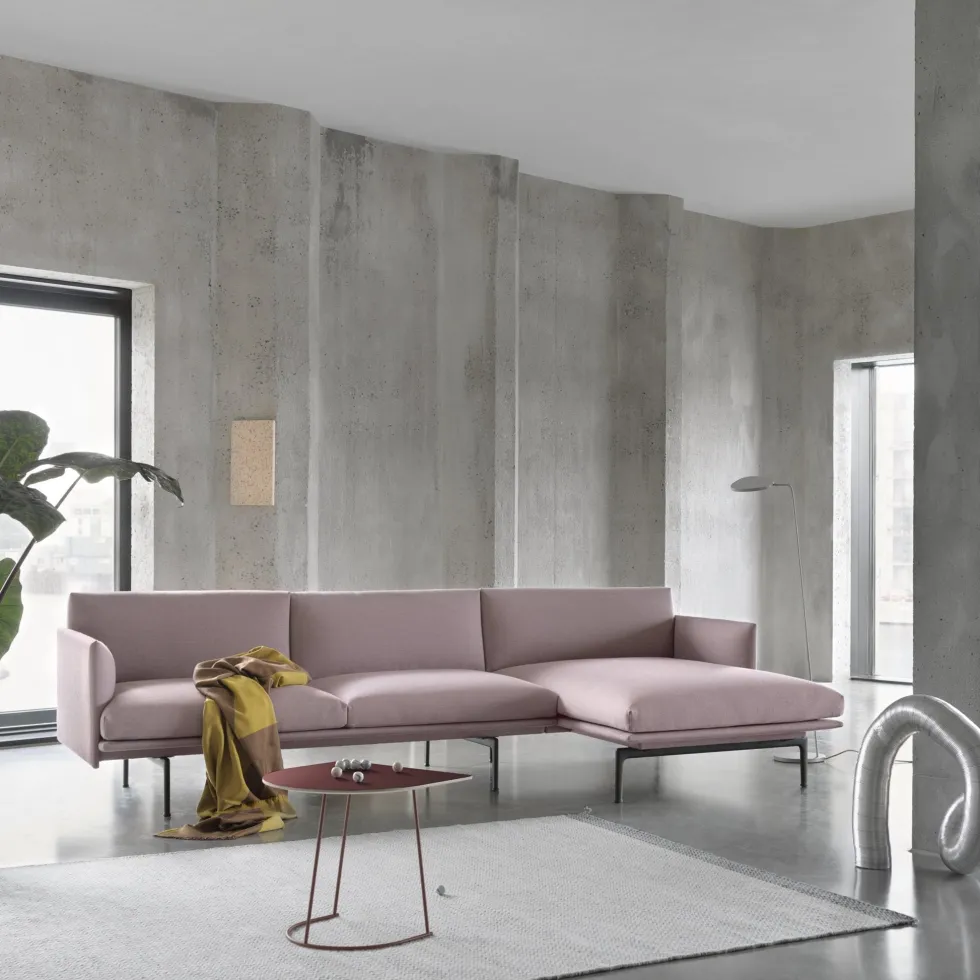 Demie table basse grise 88 cm Airy - Muuto