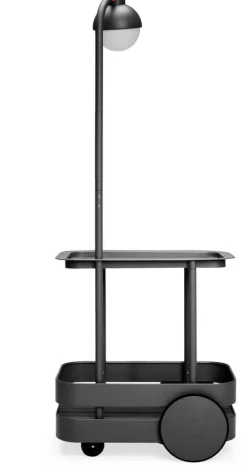 Desserte avec lampadaire en aluminium anthracite 78x55 cm Jolly Trolley- Fatboy