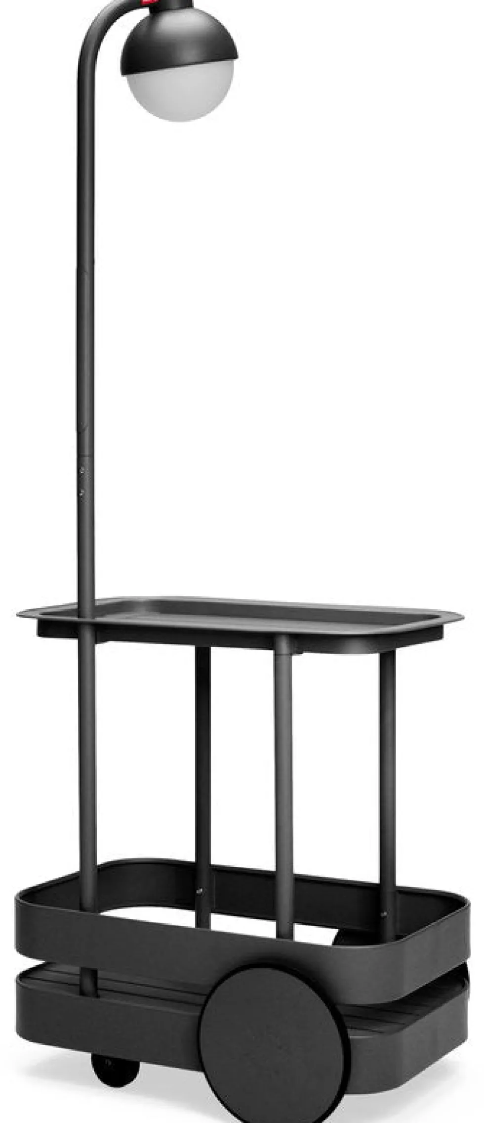 Desserte avec lampadaire en aluminium anthracite 78x55 cm Jolly Trolley- Fatboy