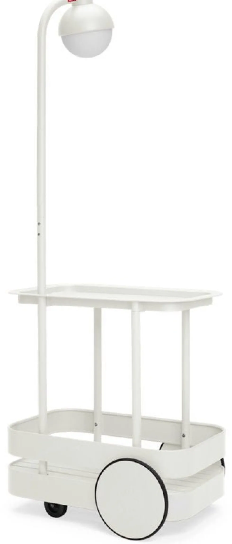 Desserte avec lampadaire en aluminium gris clair 78 x 55 cm Jolly Trolley- Fatboy
