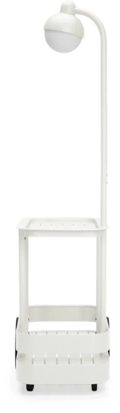 Desserte avec lampadaire en aluminium gris clair 78 x 55 cm Jolly Trolley- Fatboy