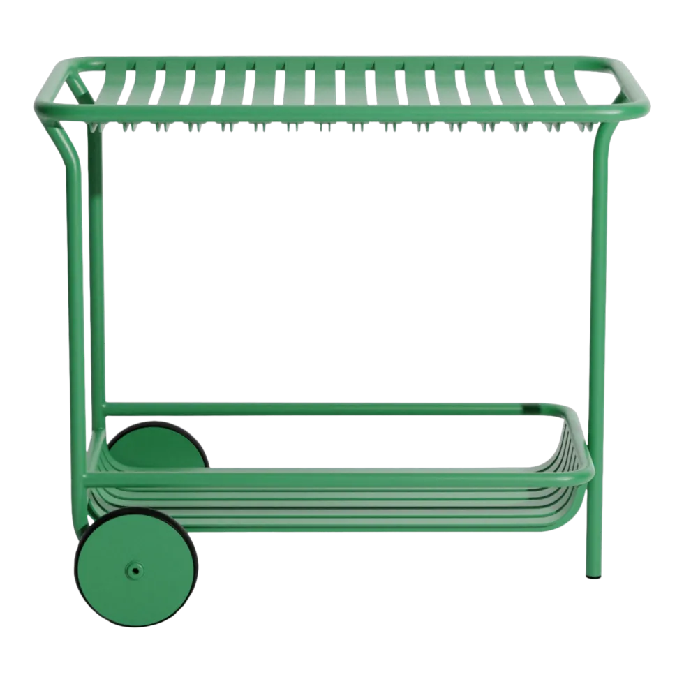Desserte à roulettes en aluminium vert menthe Week end - Petite friture