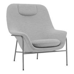 Drape Fauteuil de salon haut avec appui-tête Gris Acier - Normann Copenhagen