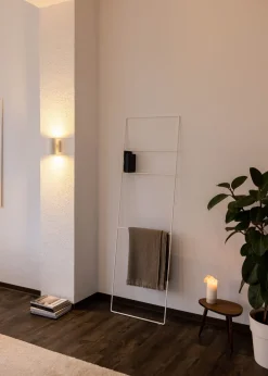 Echelle à serviettes en acier blanc 180x55cm Estina - Metallbude
