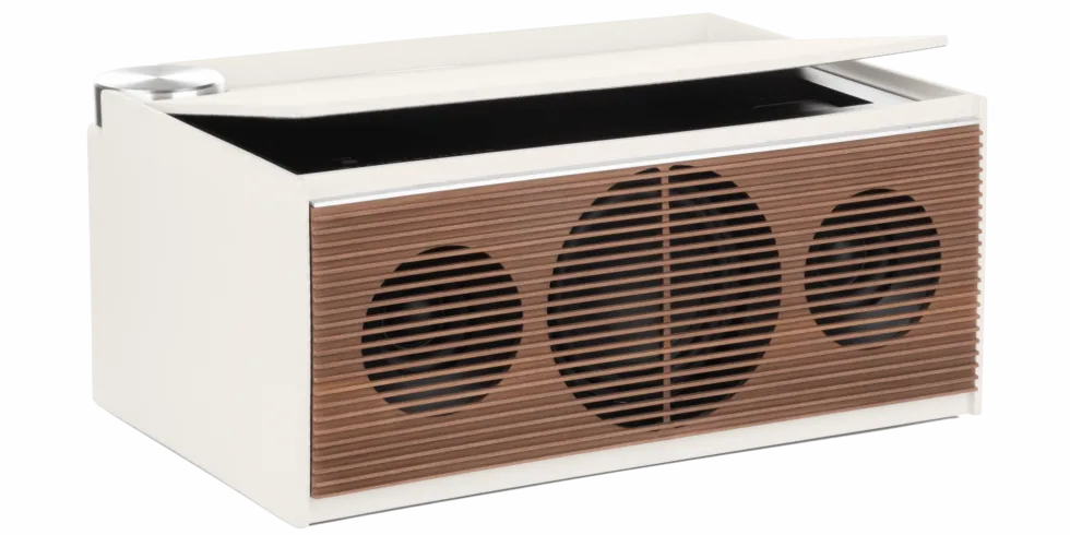 Enceinte en noyer beige 36x25x16cm Pr link - La boite concept