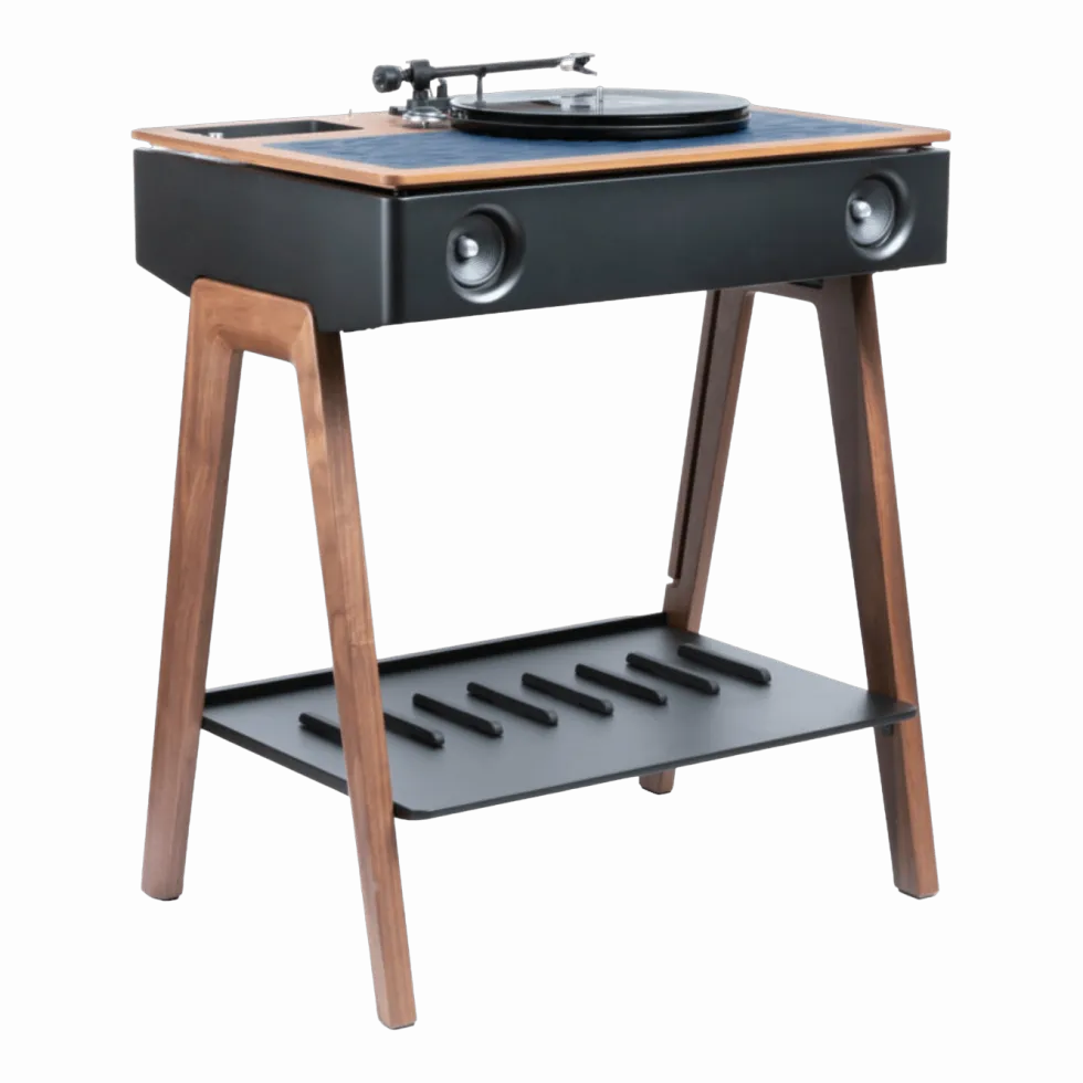 Enceinte en noyer et cuir édition limitée LX Platine SupaKitch - La Boite concept