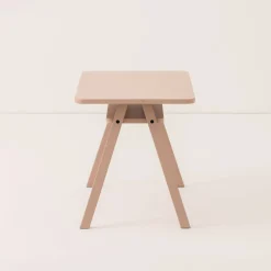Ensemble bureau enfant avec 1 chaise en bois de hêtre massif rose blush Growing Green - Nobodinoz