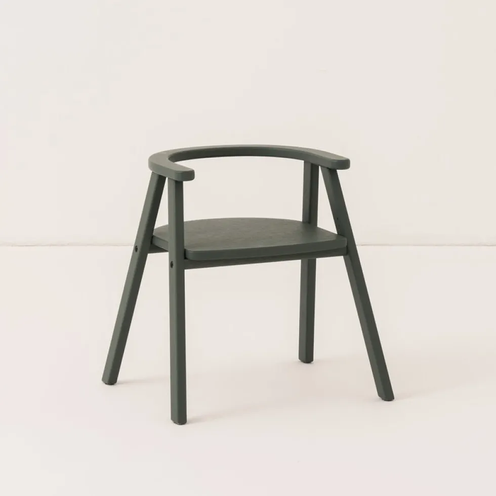Ensemble bureau enfant avec 1 chaise en bois de hêtre massif vert profond Growing Green - Nobodinoz