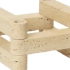 Ensemble de bougeoirs modulaires en travertin Newel - Ferm Living