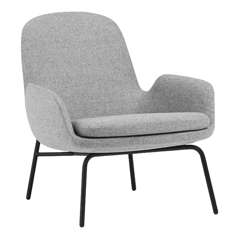 Era Lounge Chair Low Black Steel - Normann Copenhagen
