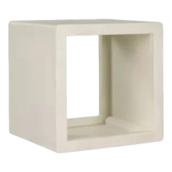 Etagère carrée enduit à la chaux blanc cassé 45x45cm Verona - Pomax