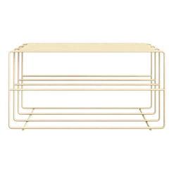 Etagère à chaussures en acier beige cashew 80x30x41cm Neva - Metallbude