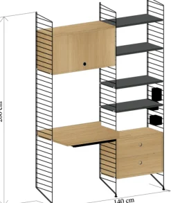 Etagère configurée byo-686154 140x200cm - String Furniture