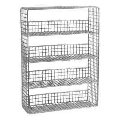 Etagère en fer chrome 55x40x14cm Kikori - Nordal