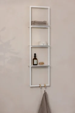 Etagère en métal blanc 122x32cm Rivo - Metallbude