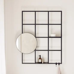Etagère en métal noir 122x92cm Rivo - Metallbude