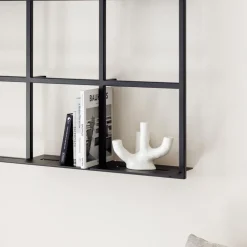 Etagère en métal noir 122x92cm Rivo - Metallbude