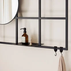 Etagère en métal noir 122x92cm Rivo - Metallbude
